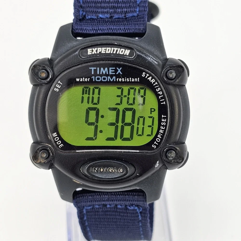 Timex Expedition 866 Men's Watch 39MM NEW Dark Blue Nylon Bands‎ New Battery